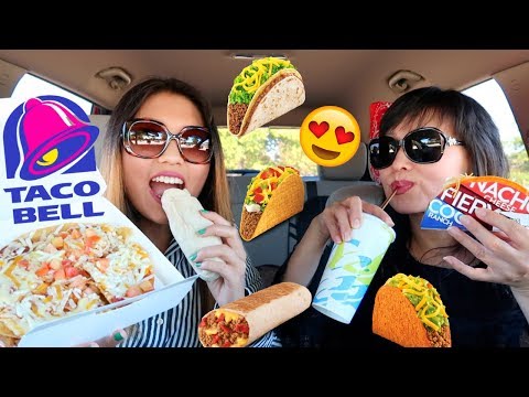 HUGE TACO BELL MUKBANG! (Cheesy Gordita Crunch, Mexican Pizza, Burritos) | Kim&Liz ASMR