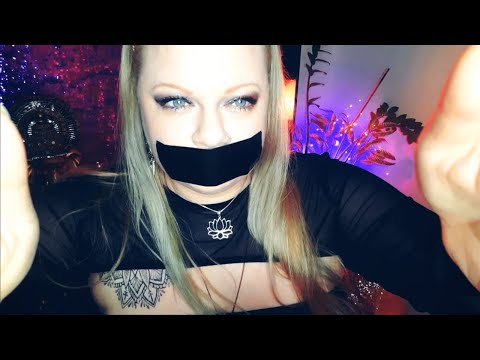 ASMR Duct tape| Sticky 3Dio ear massage| Bubblegum Chewing (Whisper & soft speaking)