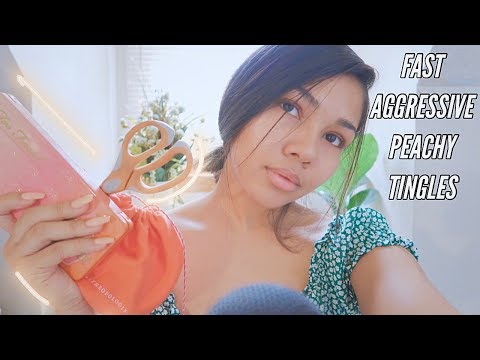 ASMR | PEACH THEMED FAST & AGGRESSIVE TAPPING, SCRATCHING| Keeping it Peachy 🍑