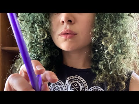 ASMR Soothing Purple Triggers (Combing, Amethyst, Lavender Incense)