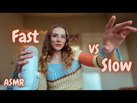 ASMR| FAST AND AGGRESSIVE VS SLOW AND GENTLE ASMR (tapping, mic triggers, mouth sounds) *tingly*