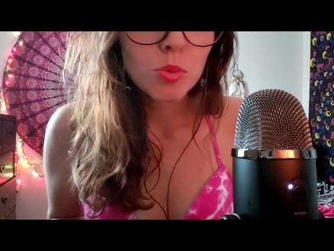 ASMR - 400 subs thank you video🎉 kisses💋and fabric scratching on new bathing suit top!👙