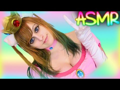 ASMR Kisses & Ear Eating ░  Mouth Sounds ♡ Kissing, Nibbling, Blowing, Princess Peach Role Play ♡