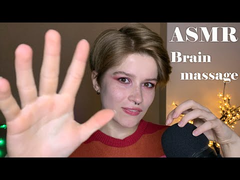 ASMR tingly brain massage for sleep 🧠✨ Mic scratching for headache and stress relief 🎤 Breathing 💆