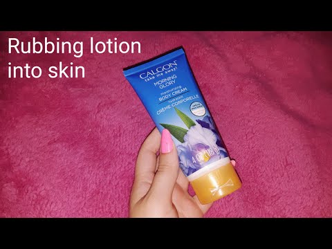 ASMR rubbing lotion into my hands