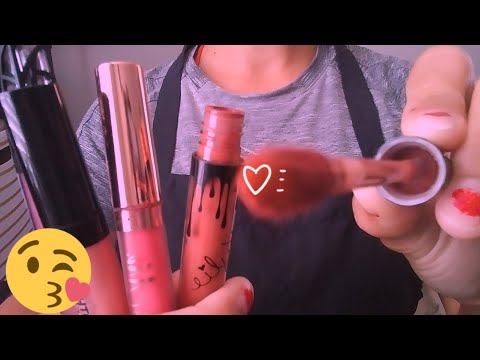 ASMR - doing your makeup in 1 minute with lipgloss only