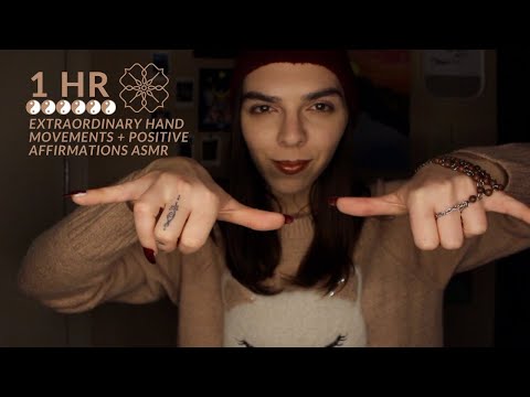 1 HR Positive Affirmations ASMR with Hypnotizing Hands + Sounds✨