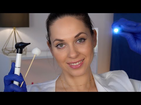 ASMR Doctor roleplay | Ear cleaning, Light triggers, Facial Sensations Test | Personal Attention