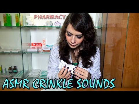 ASMR Crinkle Sounds. ASMR Nail Tapping Sounds. Pharmacy.