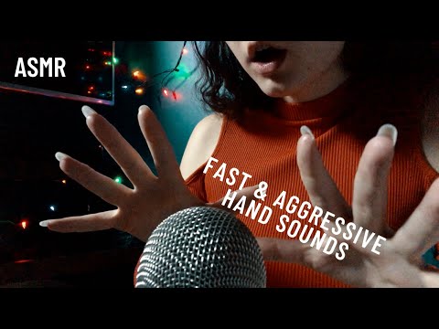 ASMR Fast & Aggressive Hand Sounds (Scratching/Tapping, Finger Fluttering)
