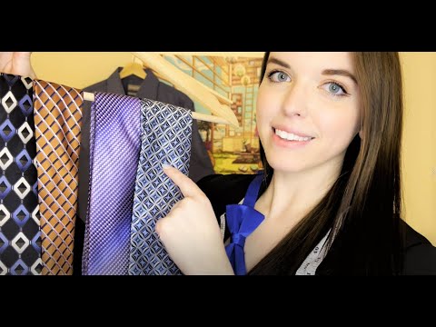 ASMR for MEN - Suit Fitting 👔 | Close up Measuring, Fabric Sounds