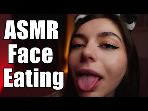 ASMR | Face Licking (LENS LICKING) 🥰MOUTH SOUND and FACE MASSAGE🥰 | Elanika