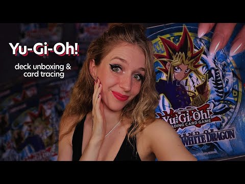 ASMR | Yu-Gi-Oh 💥Deck Unboxing, Card Tracing + Reading (German)