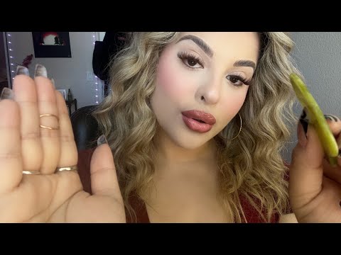 ASMR Massage for Migraine, Mouth Sounds and Hand Sounds 🫶🏼