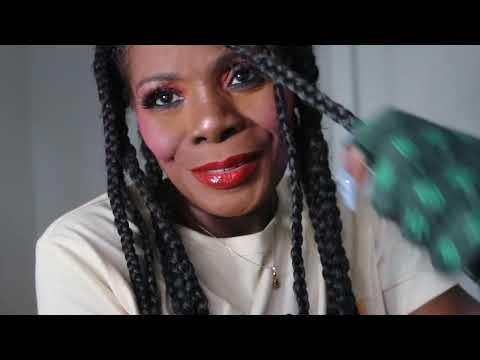 BRAIDS SOUNDS WITH CAMERA TAPPING ASMR CHEWING GUM