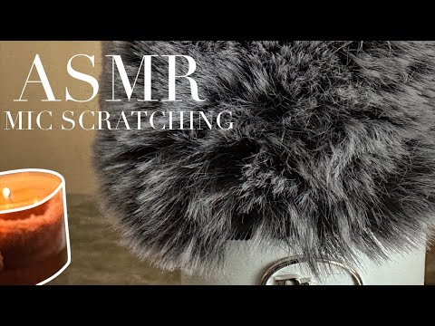 ASMR Slow Mic Scratching / Fluffy Mic, Foam Cover (no talking)