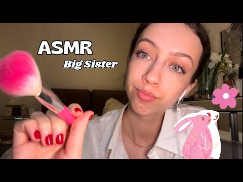 ASMR Big Sister Gets You Ready For Easter 💐 | Makeup, Jewellery, Hair