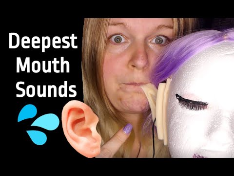 ASMR | Deepest Mouth Sound💦👅Aggressive Ear Digging.