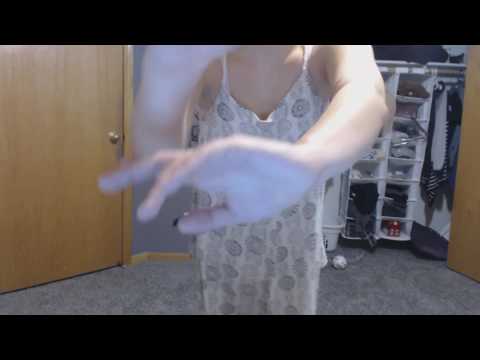 Dancing in a flowy dress ASMR hand movements
