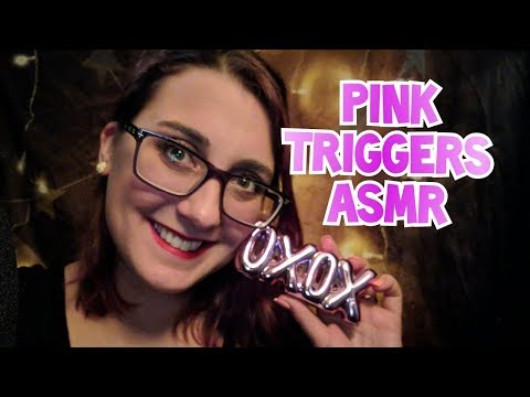 ASMR Unpredictable PINK Triggers ~ Scratching, Tapping, Repeating Words, Hand Movements, Whisper