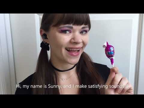 ASMR LOLLIPOP NO TALKING Pink Blow Pop satisfying sunny sounds lips mouth