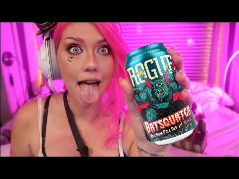 ASMR 🍻 Beer Taste Testing (getting tipsy) as Vi from Arcane Cosplay Drinking/Mouth Sounds #4