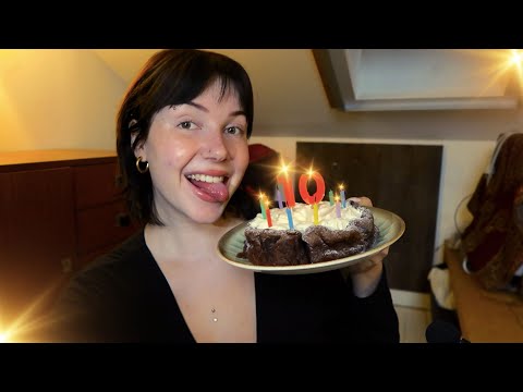 ASMR ✨ 10 Year Channel Anniversary (Cake Decorating w/ Whipped Cream, Matches & Candles) ~ Whispered