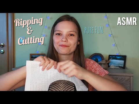 ASMR Paper Ripping, Tearing, Crinkling and Cutting Sounds