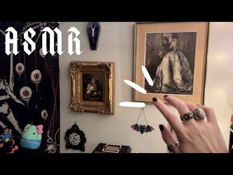 ASMR | Lofi Slow & Relaxing Tapping + Tracing On Art In My Room 🎨 mouth sounds, scratching, etc