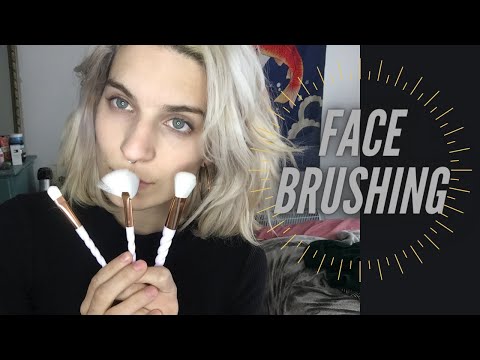 ASMR | Face Brushing and Tracing + Mouth Sounds 🖌👅