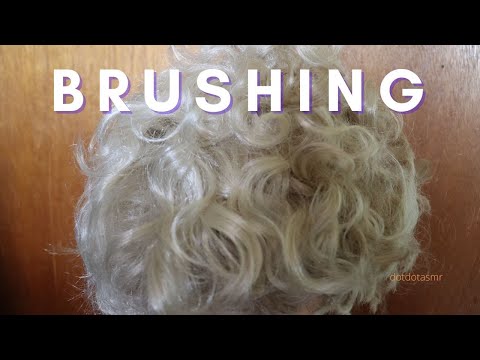 #asmr Brushing Curly Blond  Hair | Wig #4