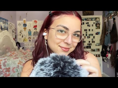 ASMR | giving personal attention to the fluffy mic (mic rubbing, mouth sounds)