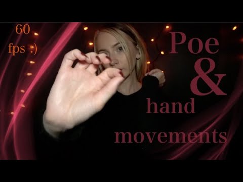 reading and relaxing🥀 hand movements with breathy whispers 🥀 60fps