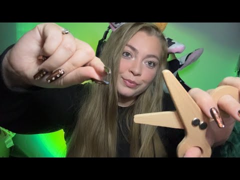 ASMR| Pluck the Negativity with Wooden Scissor Snipping🪵✂️ (plucking, wooden sounds, snipping)