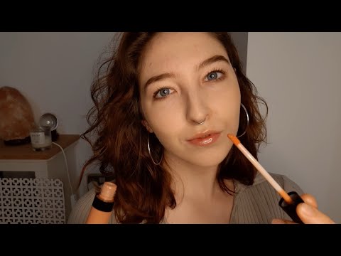 ASMR GRWM | fast paced make-up sounds & whispers for tingles