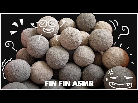 ASMR : Throwing Sand & Cement Balls + Rubbing #166