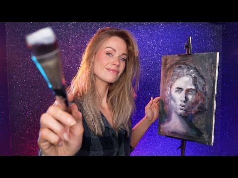 Close Up ASMR | Let me paint your portrait | Personal attention Role Play | Eye gazing