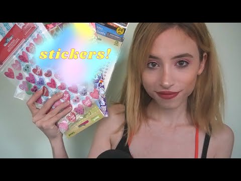 PLAYING WITH STICKERS ASMR