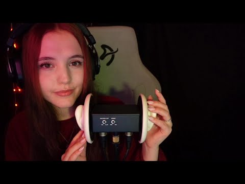 ASMR Tapping and Tongue clicking with echo 💤 Magical rain-like sounds 💤 3Dio