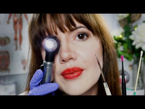 [ASMR] Ear Exam, 👂 Detailed Ear Cleaning and Hearing Tests (Fizzy Solution, Picks, Otoscope)