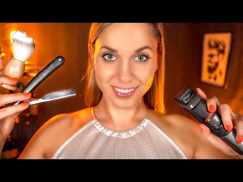 The Ultimate ASMR Barbershop Experience 💈 REAL haircutting, trimming & shaving sounds, SPA for MEN