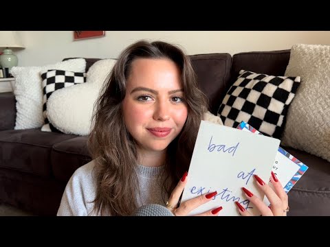 ASMR Book Haul 📚☁️💗 (book tapping, scratching, page turning, tracing, whispering)