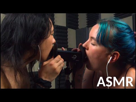 The Best Mouth Tingles and Ear Licking - The ASMR Collection - Muna and Sasha ASMR