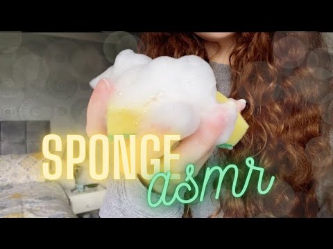 [ASMR] 🧽 Sponge in your ears 👂 - Soapy and Dry ✨