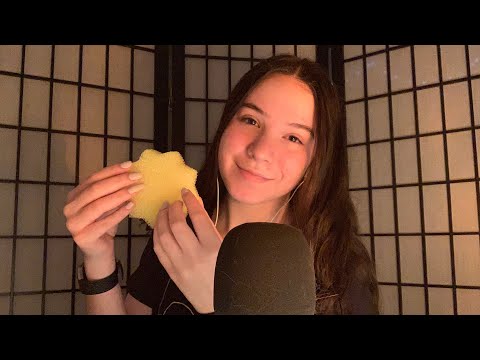 ASMR With a Sponge (Tapping, Scratching, Mic Brushing)