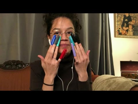 ASMR~ Tapping With Acrylic Nails {marker caps}