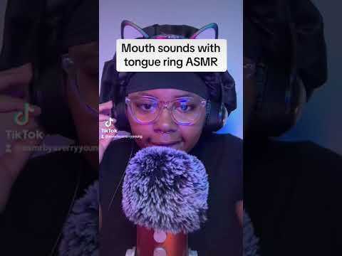 mouth sounds with tongue ring asmr