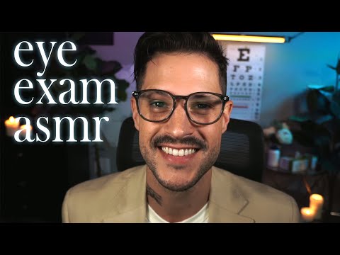 ASMR *Comforting Eye Doctor* Realistic Medical Exam, Lens and Light Test,  ASMR