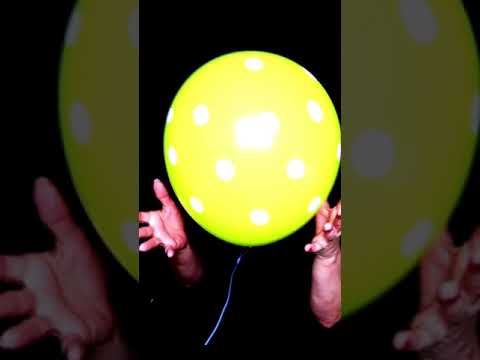 ASMR: Blowing Up/Inflating/Popping Yellow Balloon #shorts