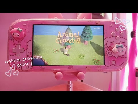 ASMR play animal crossing with me🌷🍑 (whispered) cozy gaming🧸